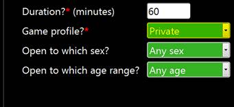 Changing your game profile.