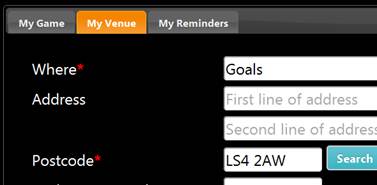 New 'My Venue' tab.